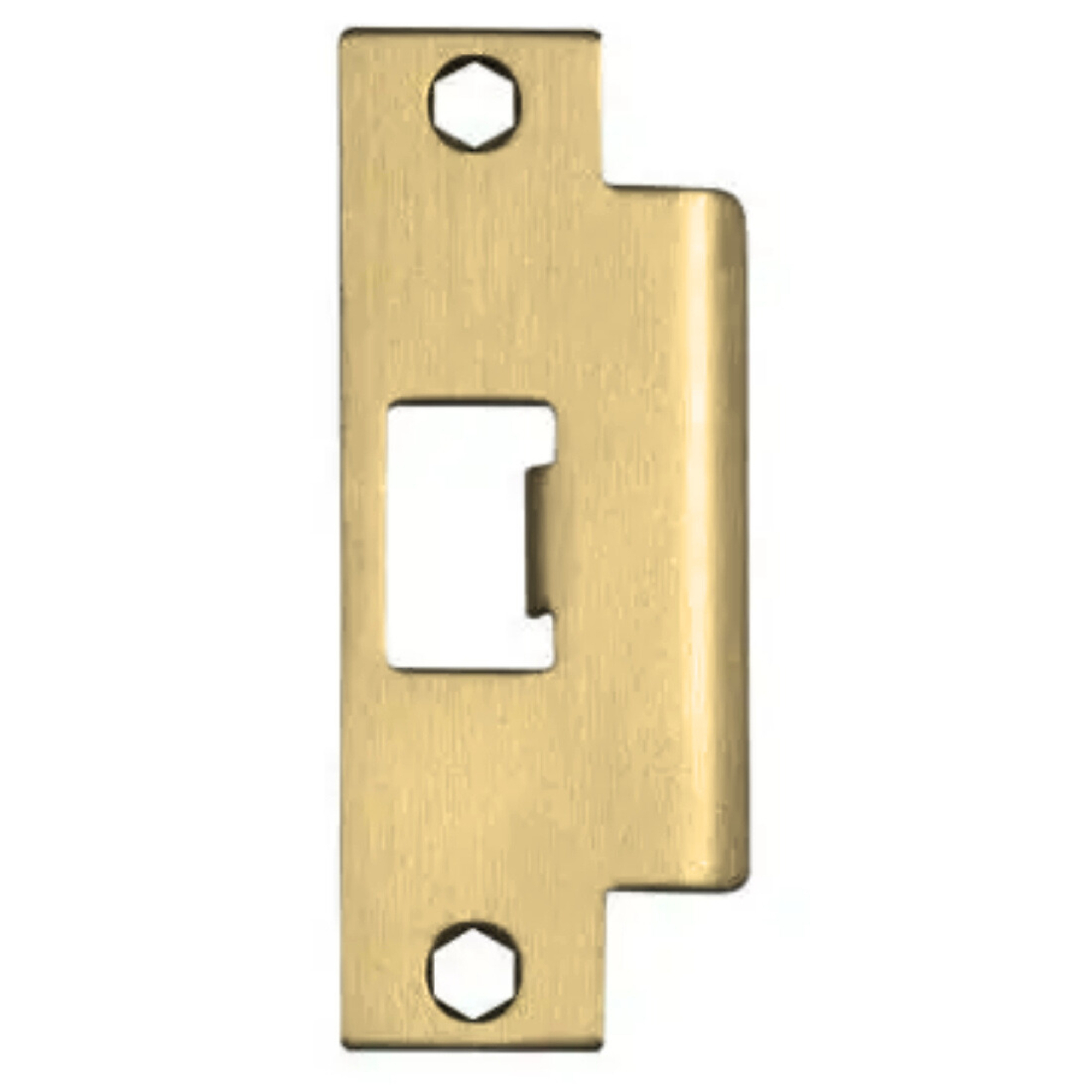 Trans Atlantic ASA Strike Plate — 1.25in. x 4.875in., Bright Brass, for HVB Series, Model# DL-TA001-US3